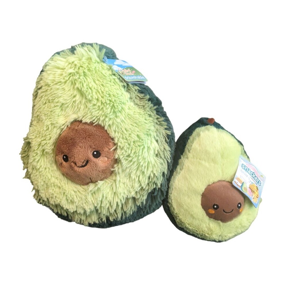 Squishable Mini‎ Comfort Food Avocado 9'' + Snackers Avocado 6'' NWT